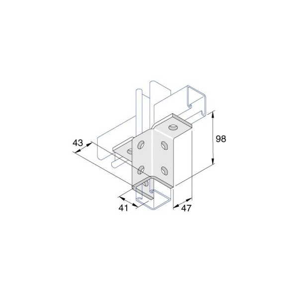 2 lug wing bracket hdg box of 15 pcs