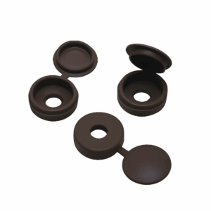 5.0-6.0 (10-12g) Brown Hinged Cover Caps