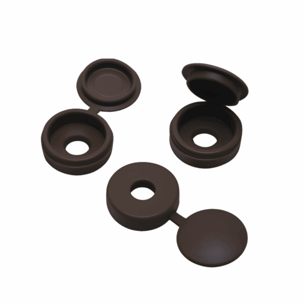 5.0-6.0 (10-12g) Brown Hinged Cover Caps