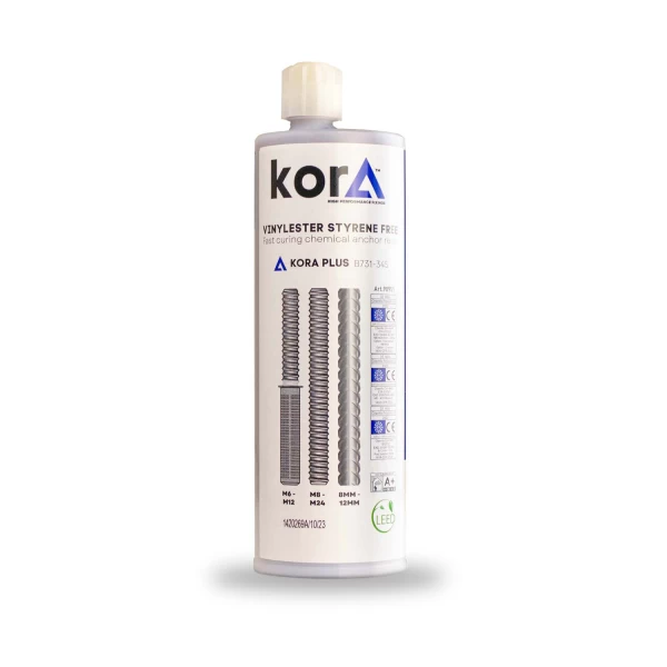 Kora Vinylester Chemical Anchor Resin Styrene Free Grey 410ml - Image 3