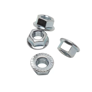 Kora M10 BZP Serrated Flange Nut
