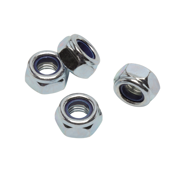 M10 BZP Nylon Insert Nuts