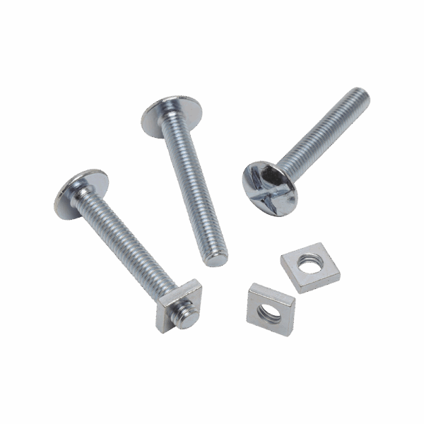 Kora M6 x 12 BZP Roofing Bolts and Nuts