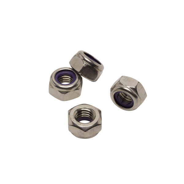 M10 A2 S/S Nylon Insert Nuts