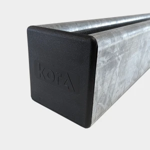 PVC 41 x 41mm Black Channel End Caps Heavy Gauge 10885