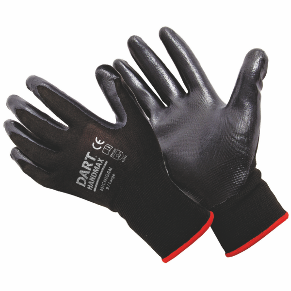 Close Fit Nitrile Coated Palm Gloves Large (Pair)