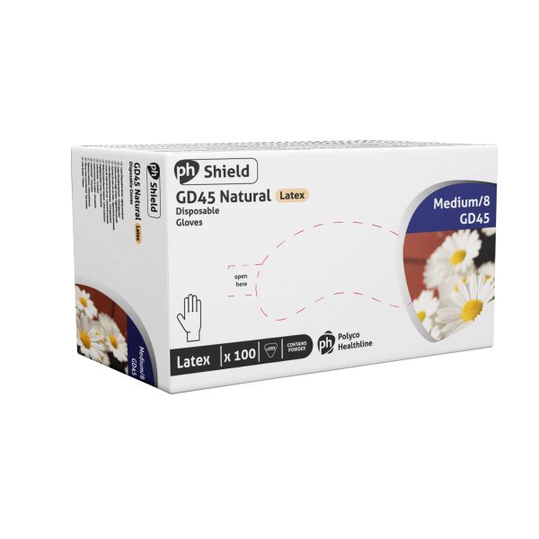 Latex Disposable Lightly Powdered Gloves XL GD45 Pink