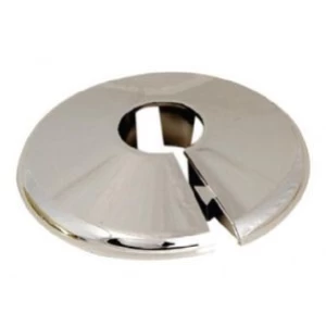 One Piece Chrome Pipe Hole Covers 28mm