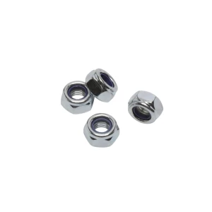 M8 BZP Nylon Insert Nuts