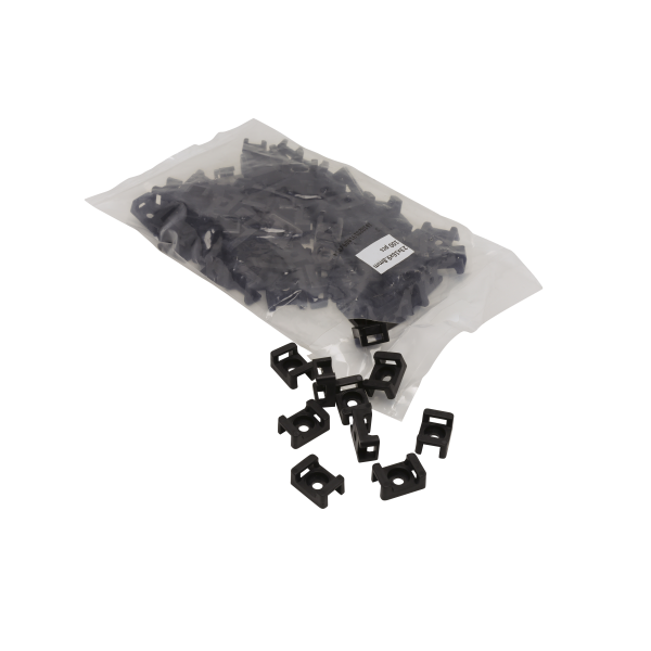 Cable Tie Saddle Mount - 9mm Tie Capacity Black