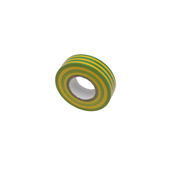Green/Yellow Stripe 19mmx20m PVC Tape