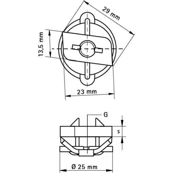6513110 M10 Rapidrail Slide Nut - Image 2