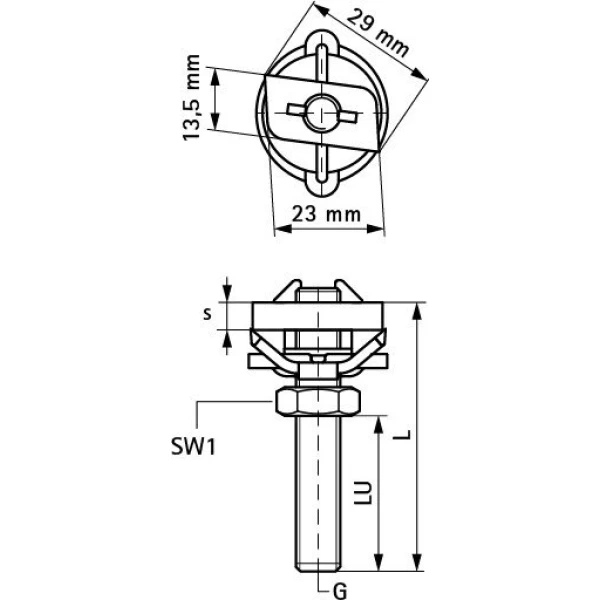 6523002 Rapidrail slide nut & stud - Image 2