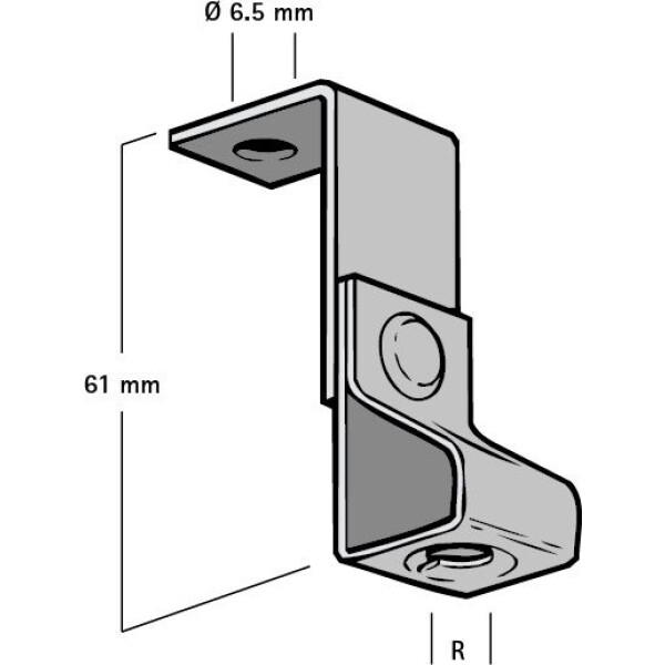 Britclip Right Angle Threaded Rod Hanger M10 - Image 2