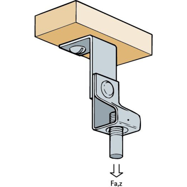 Britclip Right Angle Threaded Rod Hanger M10 - Image 3