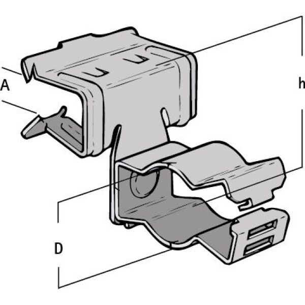 Britclip Horizontal Flange Conduit Clip 10-16mm - Image 2