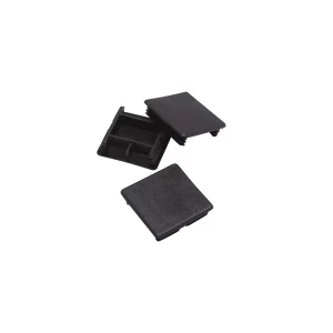 PVC 41x41mm Black Channel End Caps Heavy Gauge 10885