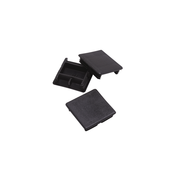 PVC 41x41mm Black Channel End Caps Heavy Gauge 10885