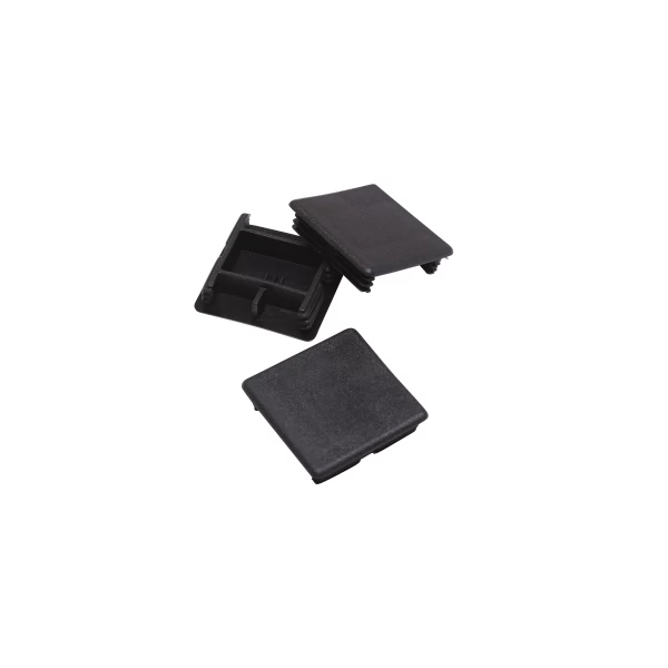 PVC 41x41mm Black Channel End Caps Heavy Gauge 10885