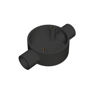 25mm Black PVC Through Box