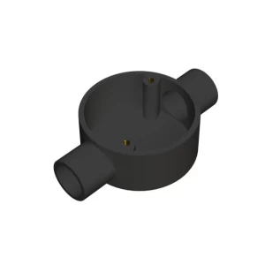 25mm Black PVC Through Box