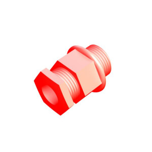 PVC stuffing gland 20mm red