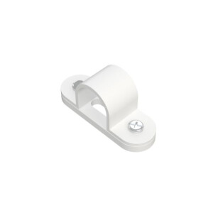 20mm White PVC Spacer Bar Saddle
