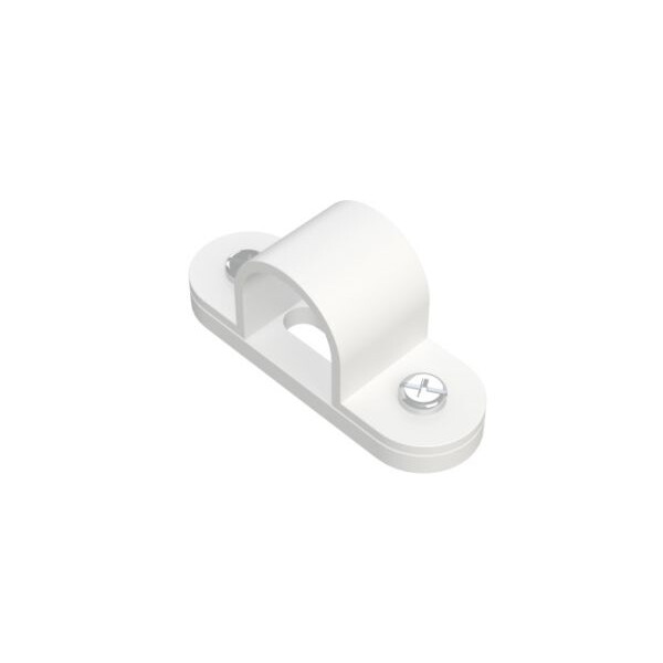 25mm White PVC Spacer Bar Saddle