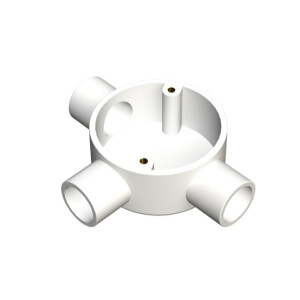 25mm White PVC Tee Box