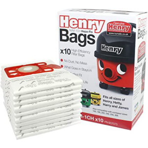 NVM-1CH 604015 Numatic Hepaflo Filter Bags (Pack 10)