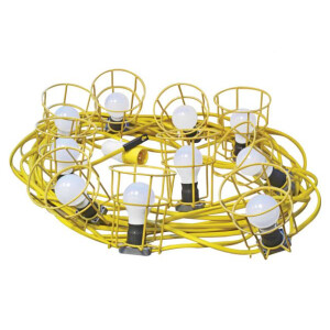 Festoon Lighting Kit 22m c/w LED Bulbs 110v