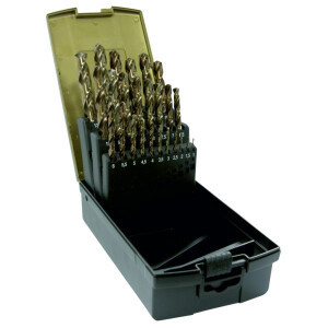25 Piece Metal Cased Cobalt Drill Sets