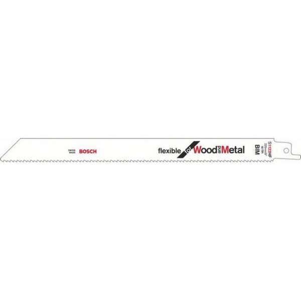 Bosch S1122HF Sabre Saw Blades (5) - 225mm Long - Metal/Wood
