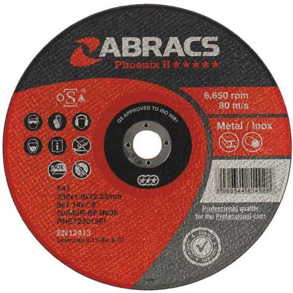 180X1.6 A46TZSP Metal Cutting Disc Flat