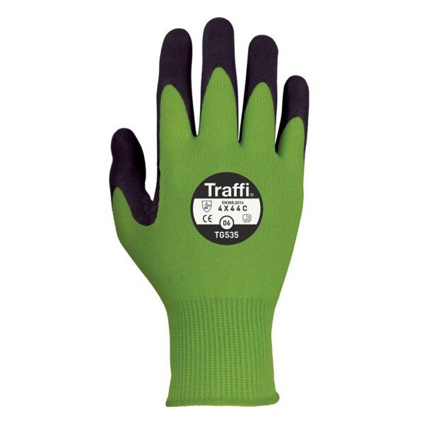 TG535 Traffiglove Green Cut Level C Safety Glove Size 9 (Pair) X-Dura Nitrile Foam