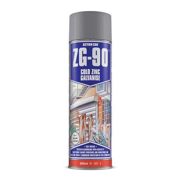 ZG-90 Cold Zinc Galvanising Spray Paint 500ml - Silver