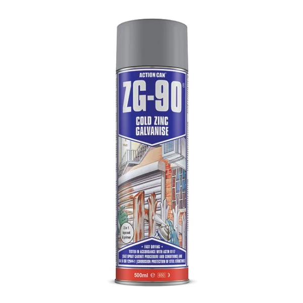 ZG-90 Cold Zinc Galvanising Spray Paint 500ml - Silver