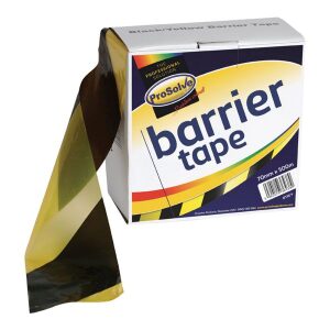 72mmx500m Yellow/Black Barrier Tape - Non Adhesive
