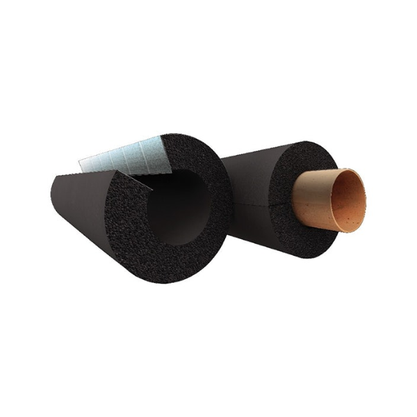 1/2 In. X 6 Ft. Foam Pipe Insulation | Gray Fire-Rated Wrap For Copper & PVC